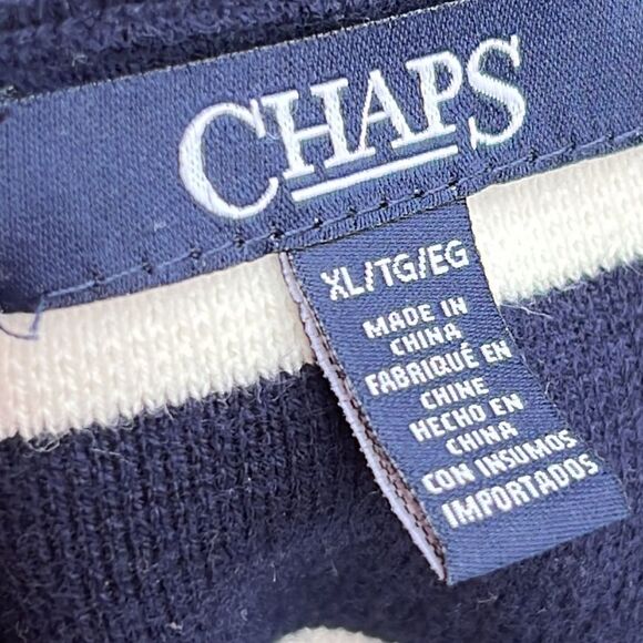 Chaps navy blue white stripe blazer jacket size XL - Picture 7 of 8